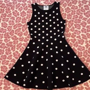 Black and white polka dot dress